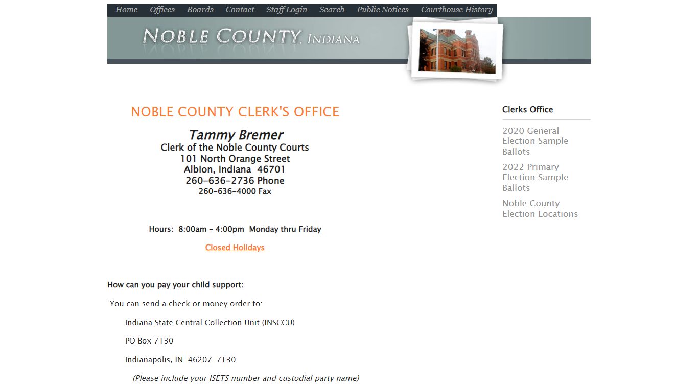 Clerk - Noble County, Indiana